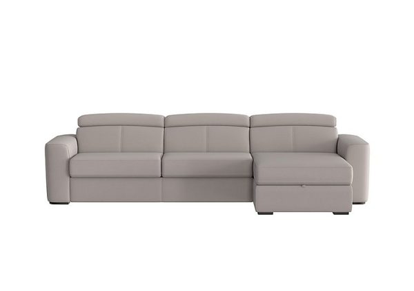 Infinity Fabric Right Hand Facing Corner Chaise Sofa Bed with Storage Feather