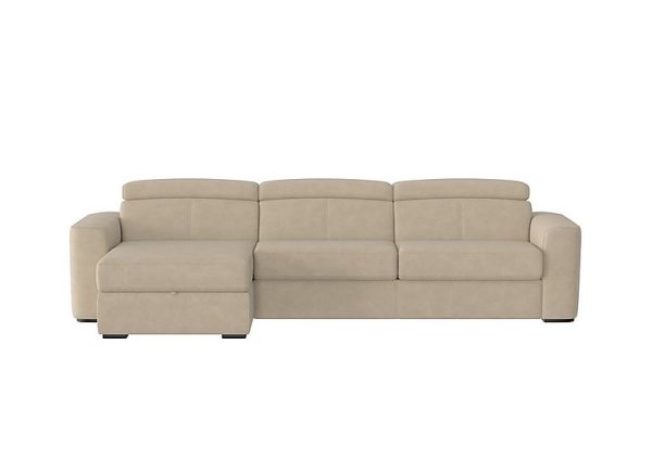 Infinity Fabric Left Hand Facing Corner Chaise Sofa Bed with Storage Oatmeal