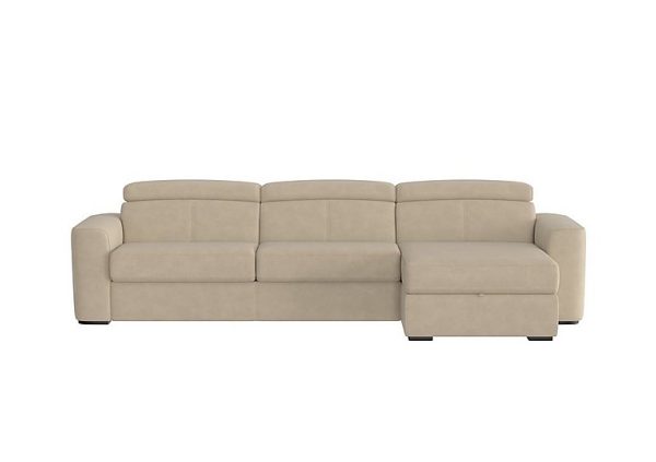 Infinity Fabric Right Hand Facing Corner Chaise Sofa Bed with Storage Oatmeal