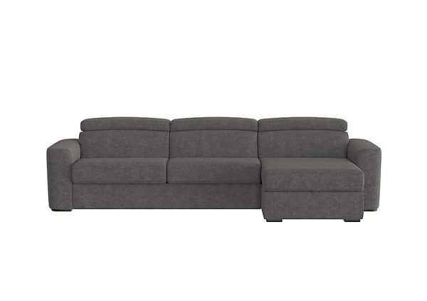 Infinity Fabric Right Hand Facing Corner Chaise Sofa Bed with Storage Iron