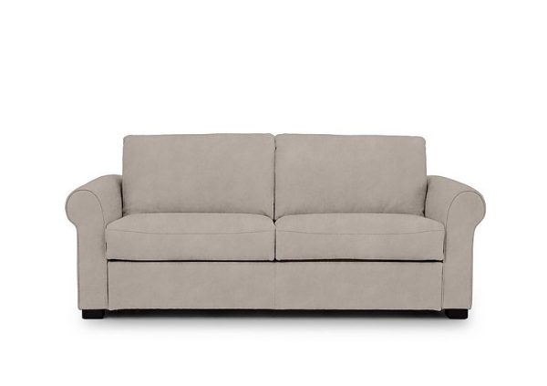 Jaxx Fabric Sofa Bed with Scroll Arms Dexter Ivory