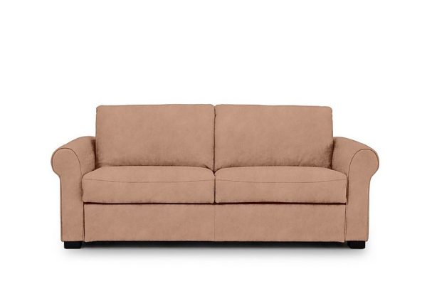 Jaxx Fabric Sofa Bed with Scroll Arms Dexter Sand