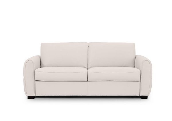 Jaxx Leather Sofa Bed with Arch Arms Cotton