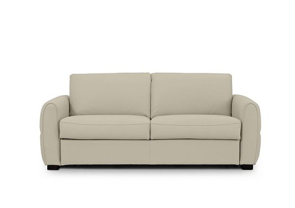 Jaxx Leather Sofa Bed with Arch Arms Bone China