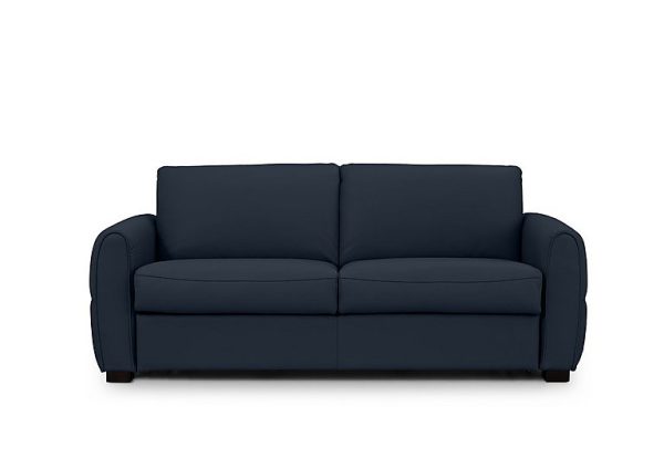 Jaxx Leather Sofa Bed with Arch Arms Peacock