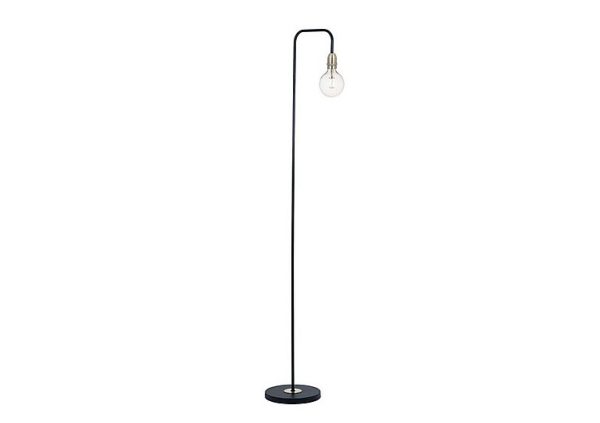 Kiefer Floor Lamp Black Antique Brass