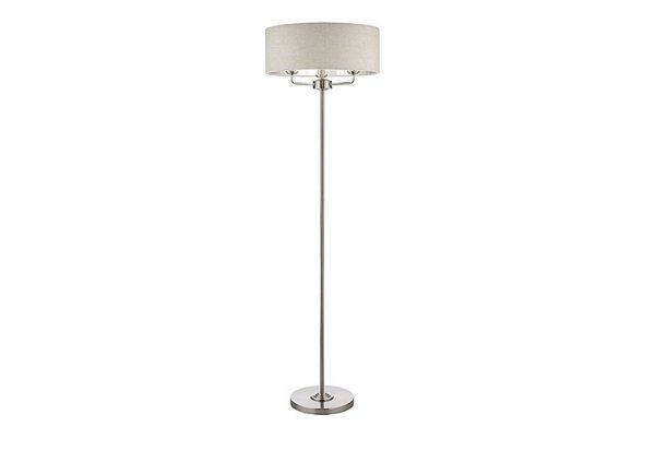 Laura Ashley Sorrento 3 Light Floor Lamp Nickel