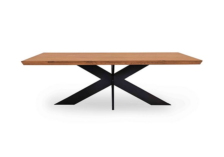 Bodahl Loki Swiss Edge Dining Table With Metal Star Base 260 cm Oiled