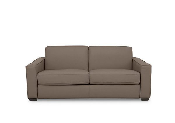 Parma 3 Seater Leather Power Sofa Bed Fawn