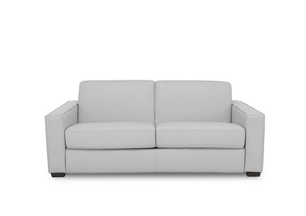 Parma 3 Seater Leather Manual Sofa Bed Grey