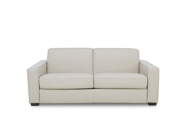 Parma 3 Seater Leather Manual Sofa Bed Frost