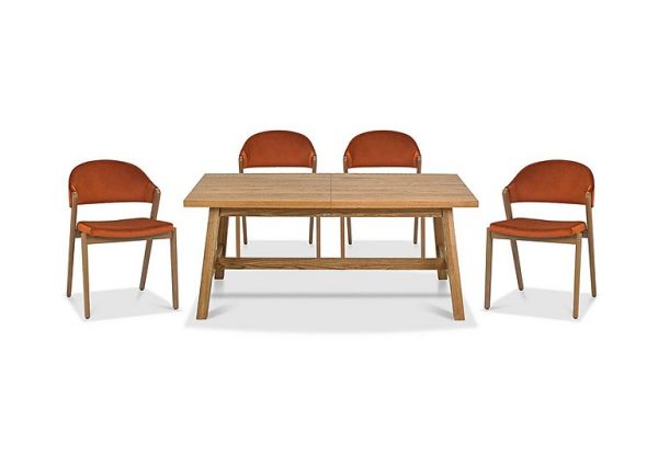 Stratford Small Extending Dining Table with 4 Fabric Chairs