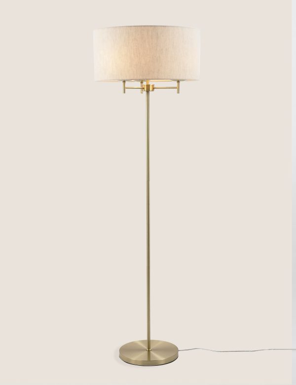 MS Collection Fleur Floor Lamp Antique Brass Antique Brass