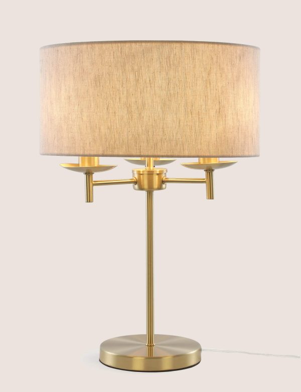 MS Collection Fleur Table Lamp Antique Brass Antique Brass