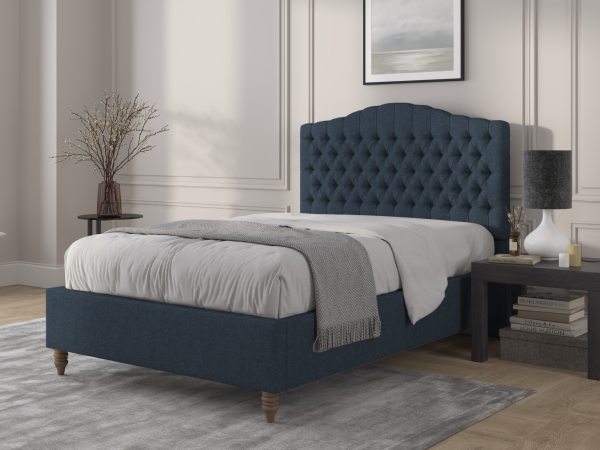 British Bed Company Alice Double Ascot Denim Fabric Bed