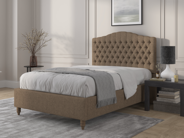 British Bed Company Alice Super King Ascot Beige Fabric Bed