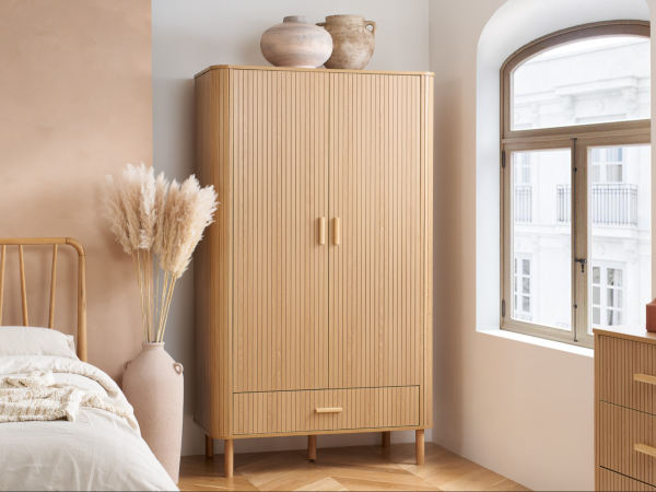 Birlea Axel 2 Door 1 Drawer Wardrobe Oak Wardrobe