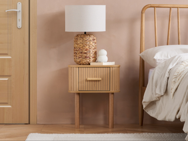 Birlea Axel 1 Drawer Bedside Oak Bedside Chest