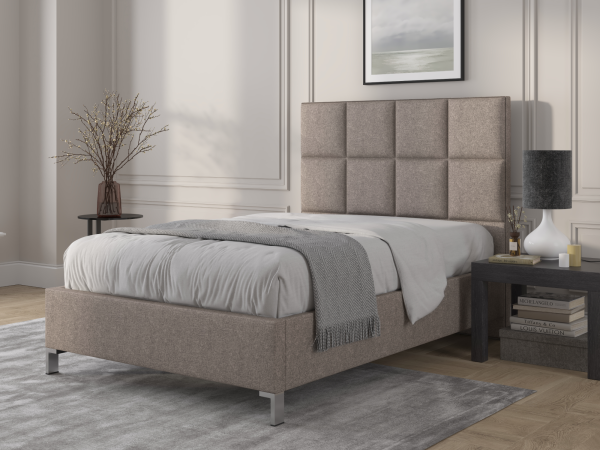 British Bed Company Harrison Double Venice Taupe Fabric Bed