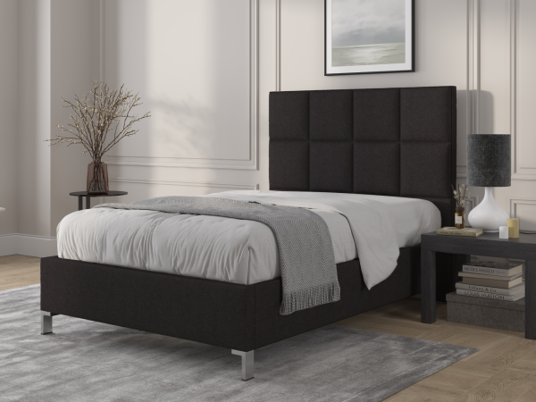 British Bed Company Harrison King Size Venice Anthracite Fabric Bed