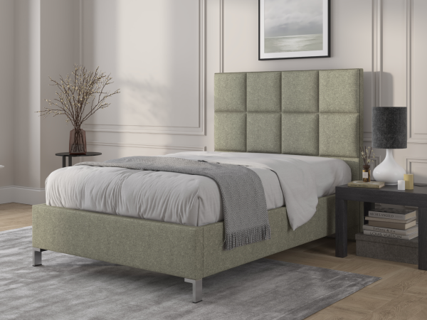 British Bed Company Harrison Super King Carina Pistachio Fabric Bed