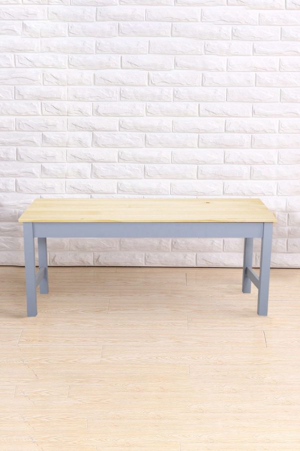 Natural Solid Pine Wood Dining Bench 90cm W x 35cm D x 445cm H