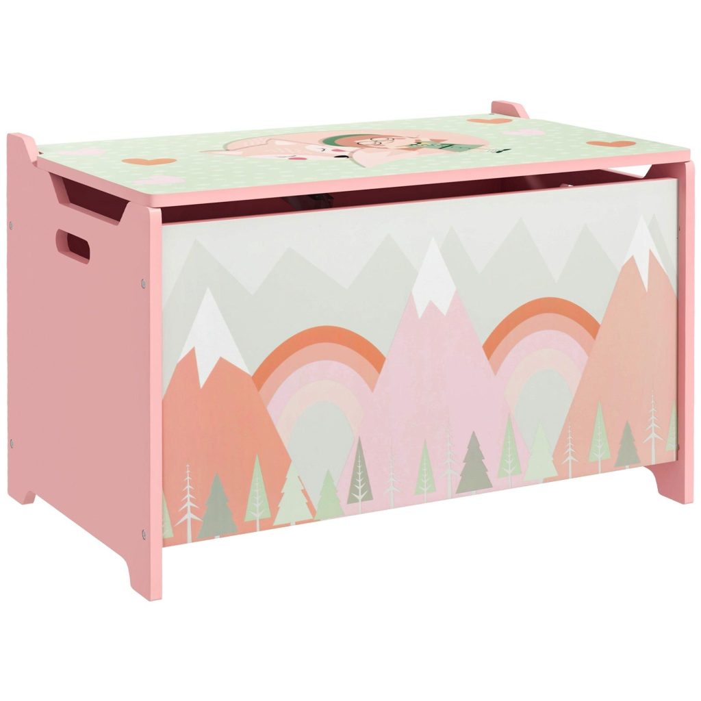 Toy Box Kids Toy Chest with Lid Safety Hinge Cute Design