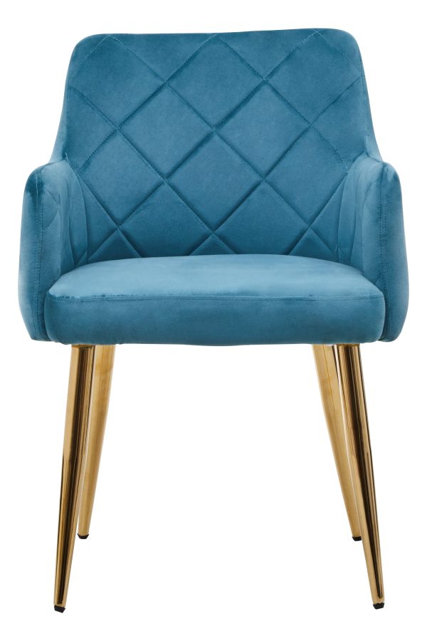 Interiors by Premier Tamzin Velvet Angular Dining Chair