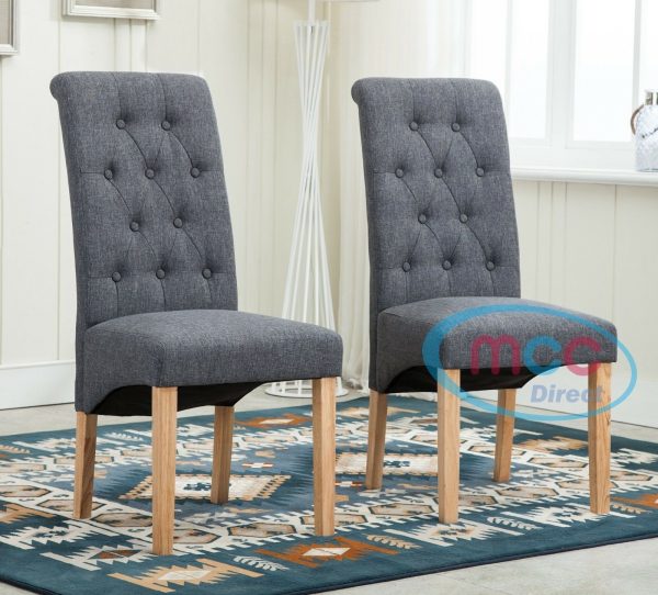 Deluxe High Back Fabric Dining Chairs