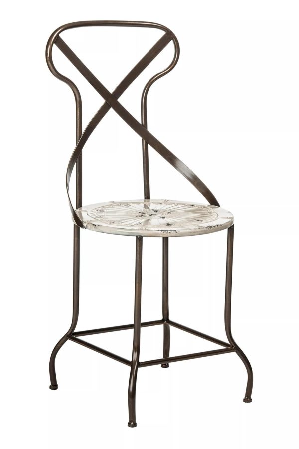 Cream Metal Chair Exquisite Metal Dining Chair Relaxing Footrest Metal Dining Chair