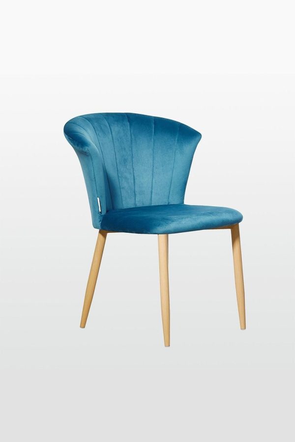 Single Elsa Velvet Dining Chairs Upholstered Dining Room Chairs