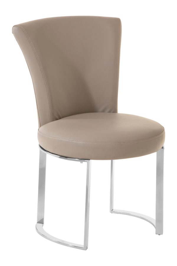 Versatile Greay Faux Leather Dining Chair Durable Chair For Dinner Sleek Luxury Chair For Livingroom