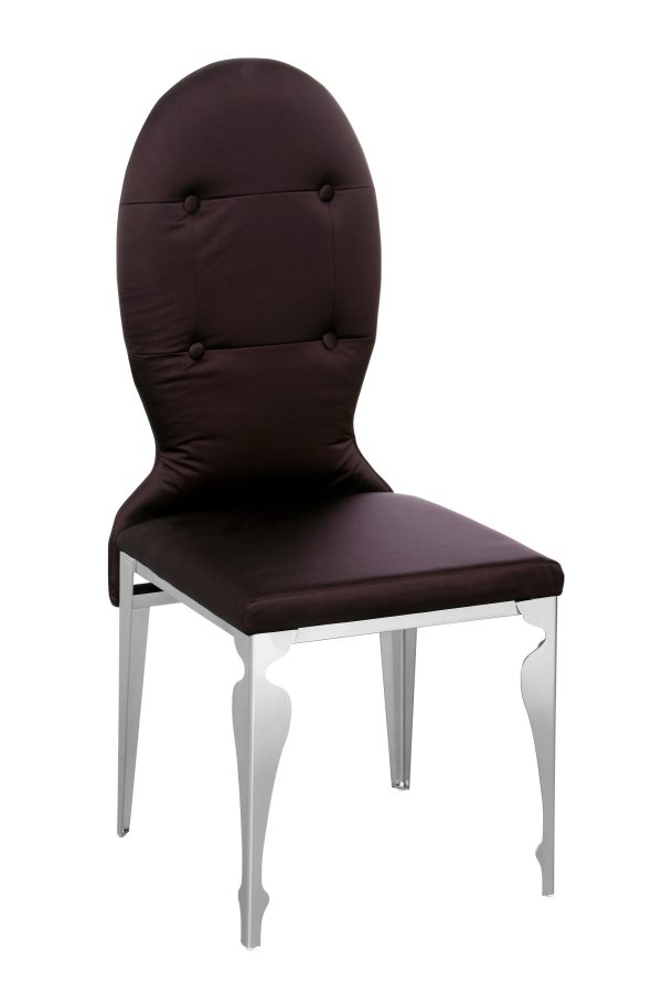 Purple Silk Dining Chair Upholstered Dining Chair With High Back Rest Modern Dining Chairs For Dining