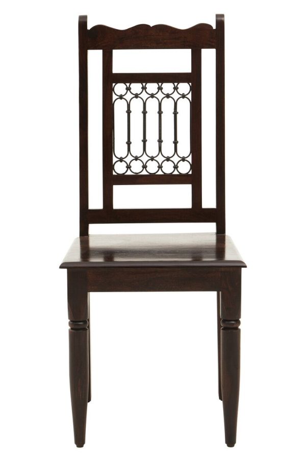 Dark Sheesham Wood Dining Chair Vintage Kitchen Chair for Dining Wooden Dining Table Chair Dining Chair