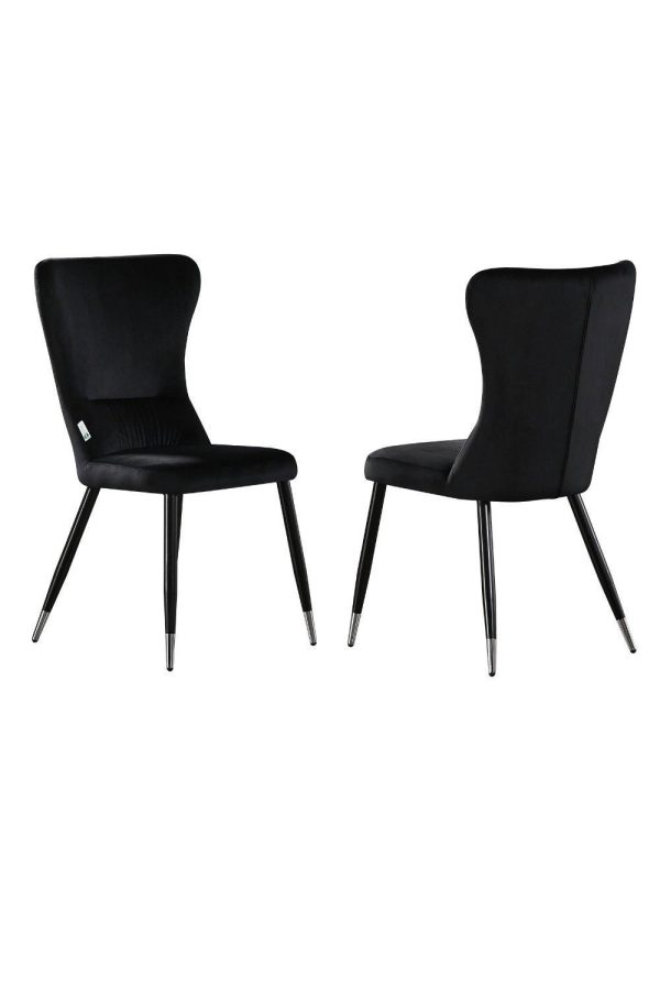 Set of 2 New York Velvet Dining Chairs Upholstered Dining Room Chair