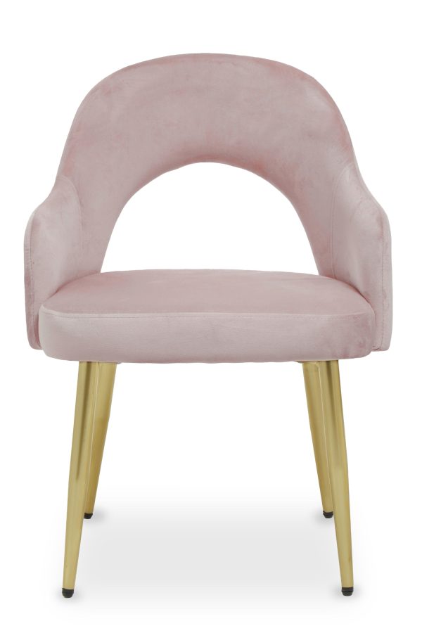 Dusty PInk Velvet Dining Chair Versatile Velvet Upholstered Dining Table Chair Tapered Living Room Chair