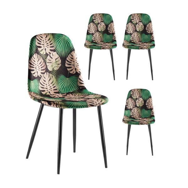 Tropical Palm Print Dining Chairs Set