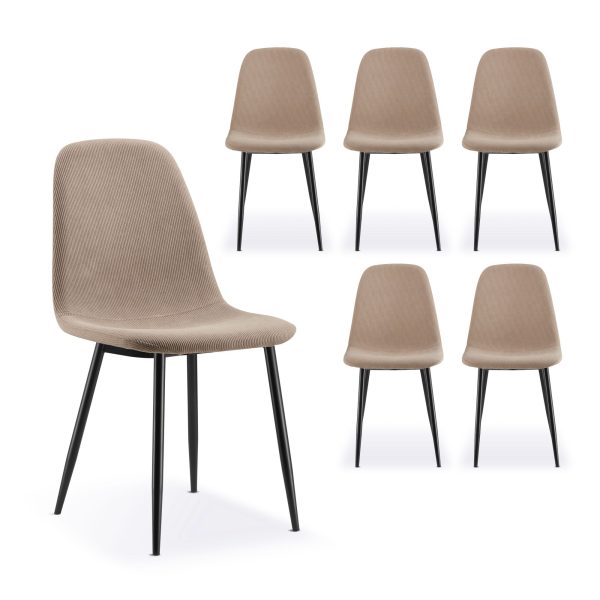 Cord Textured Effect Dining Chairs Set