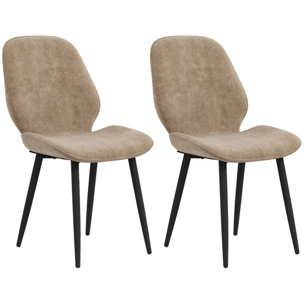 Dining Chairs Set of 2 Upholstered Kitchen Chairs with Metal Legs