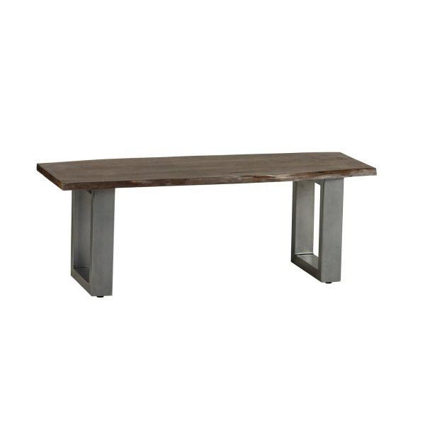 Galilee Dining Bench Grey Essential Live Edge