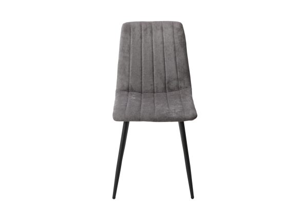 Aspen Straight Stitch Dining Chair With Black Tapered Legs Pair