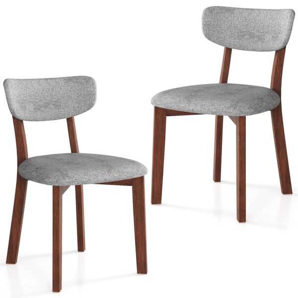 Dining Chairs Set of 2 Upholstered Mid Back Chairs Modern Armless Side Chairs