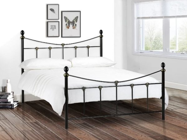 Julian Bowen Rebecca Bed Double Black Metal Bed