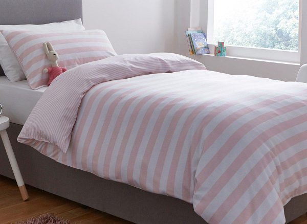 Silentnight Pink Stripe Duvet Set