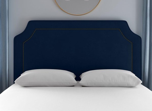 Flaxby Malton Padded Headboard   46 Double   Blue