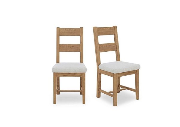 Augusta Pair of Wooden Ladderback Dining Chairs