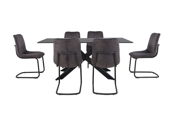 Creed Large Table and 6 Chairs Dining Set