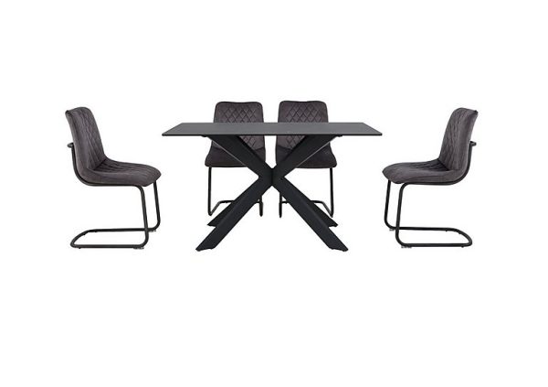 Creed Small Table and 4 Chairs Dining Set