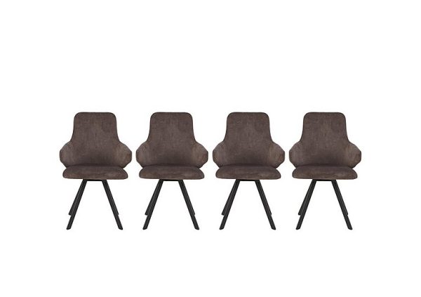 Enterprise Set of 4 Swivel Dining Arm Chairs