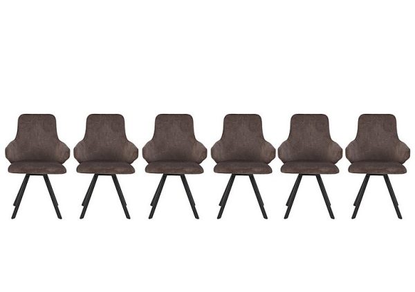 Enterprise Set of 6 Swivel Dining Arm Chairs